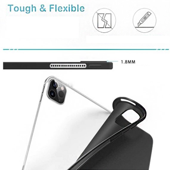 CaseUp Apple iPad Pro 12 9 2021 5 Nesil Kılıf Colored Silicone Siyah 4